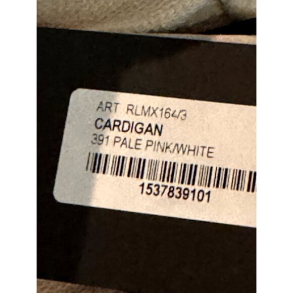 Roque Italy Womens Zip-Up Long Cardigan W/ Removable Hood Pale Pink White Stripe - Picture 8 of 8